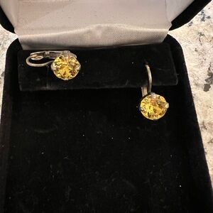 Sabika Yellow Crystal Earrings